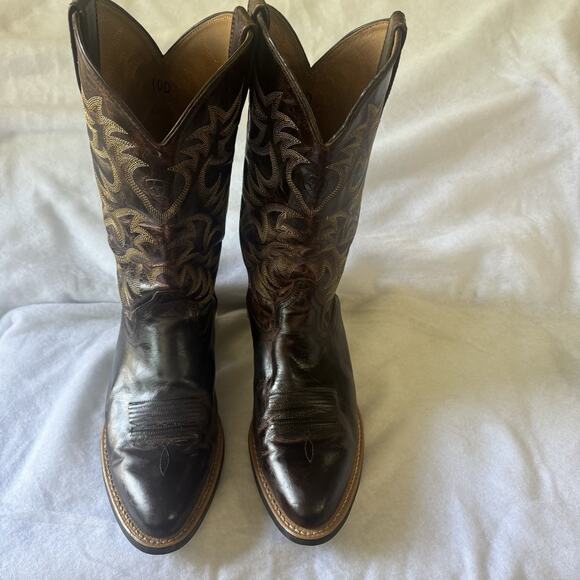 Ariat Brown Leather Cowboy Men’s Heritage Western Boots Medium Round Toe Sz 10D main image 6